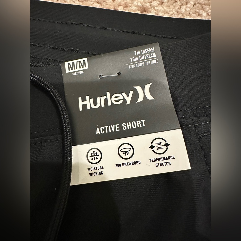 NWT/PACKAGED Hurley Black Shorts (SIZES: Small & Medium) - Picture 13 of 15
